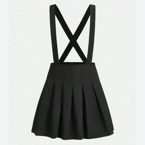 SHEIN Women's Pleated Suspender Mini Skirt